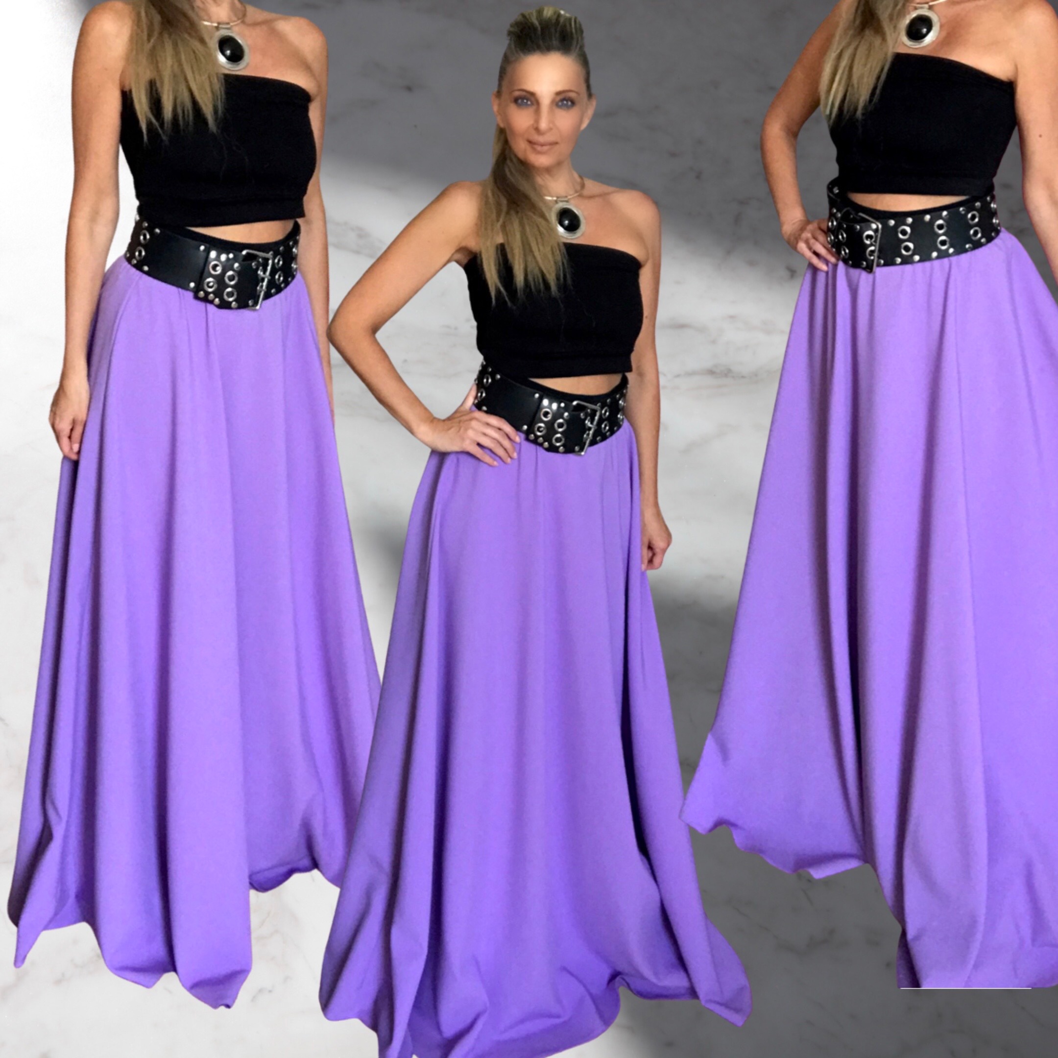 dlouhá sukně BOROS - šeříková kostýmovka